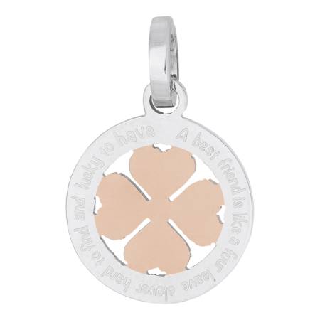 iXXXi Anhänger KLEEBLATT silber rosé - Ø 2,2 cm