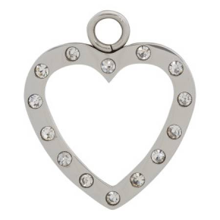 iXXXi Anhänger CHARM HERZ ZIRKONIA offen silber