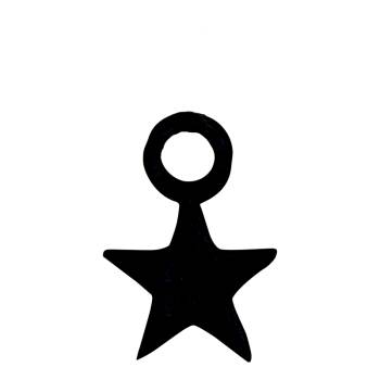iXXXi Anhänger CHARM STERN KLEIN geschlossen schwarz