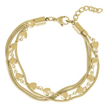 iXXXi Fußkette SNAKE and 1 HEART gold
