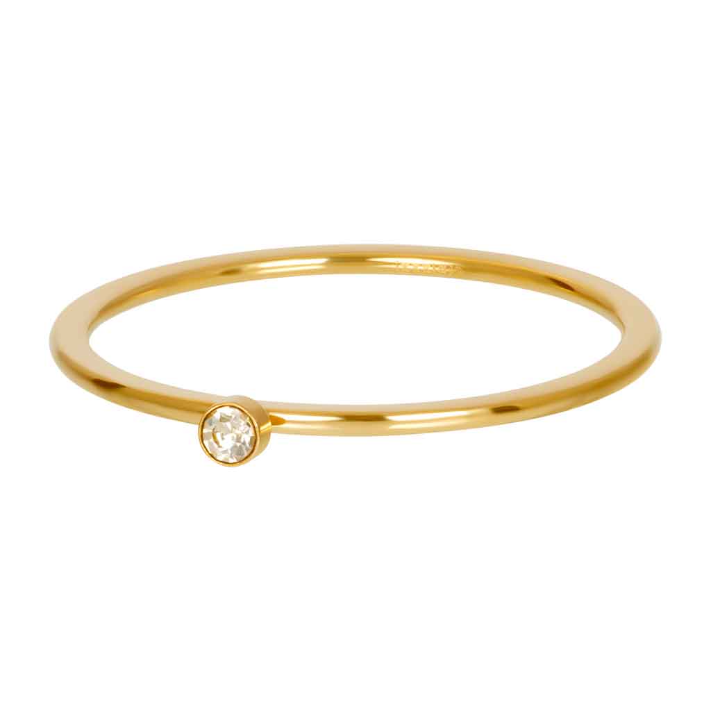 iXXXi Füllring ZIRKONIA 1 KRISTALL blond flare gold 1 mm 