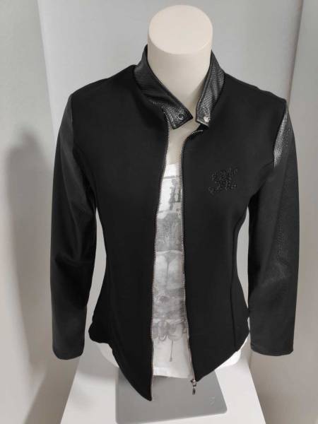 KETU Berlin Jacke schwarz mit schwarzem Straß Größe S