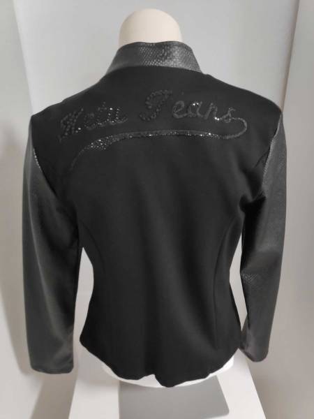 KETU Berlin Jacke schwarz mit schwarzem Straß Größe S