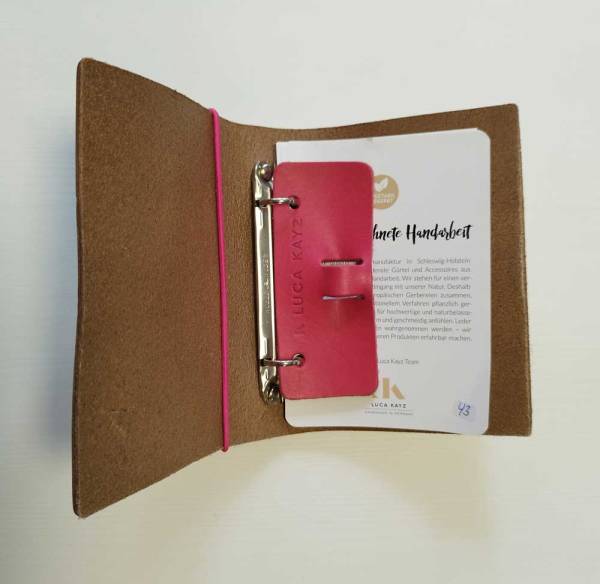 LUCA KAYZ Memo-Kalender DIN A6 Calvados gold Band pink