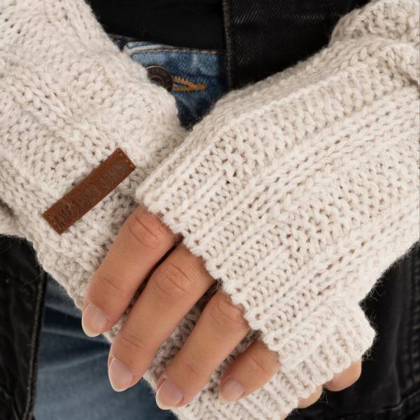 KNIT FACTORY Handstulpen NICA beige