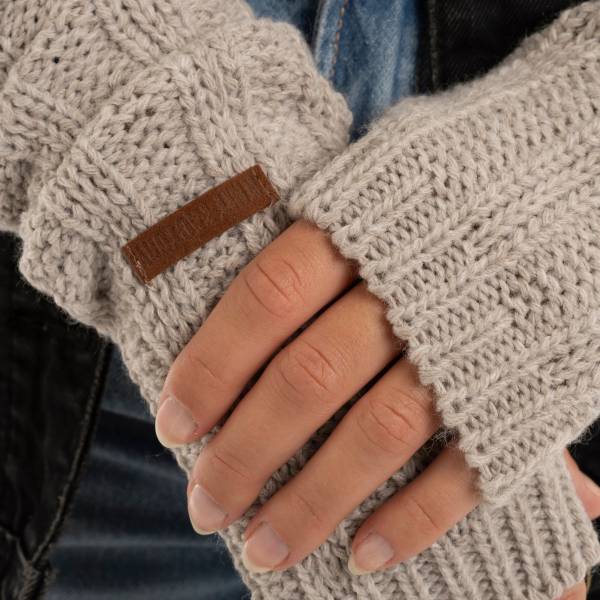 KNIT FACTORY Handstulpen NICA iced clay