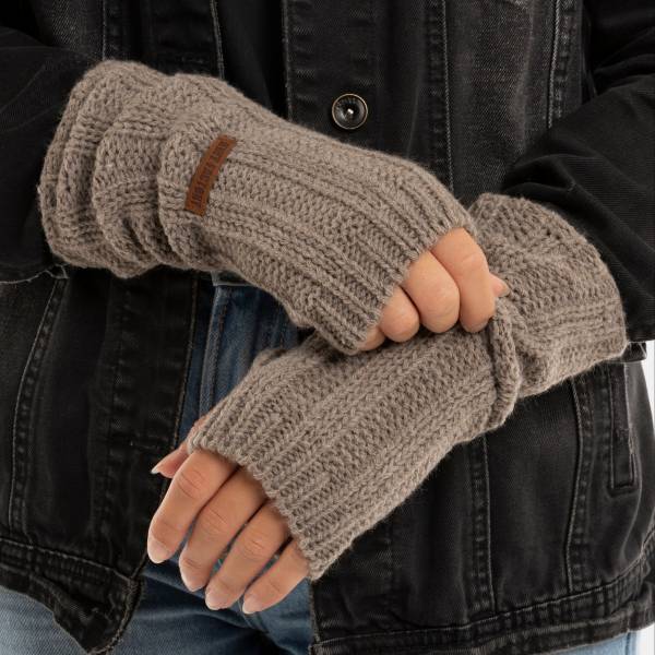 KNIT FACTORY Handstulpen NICA marron
