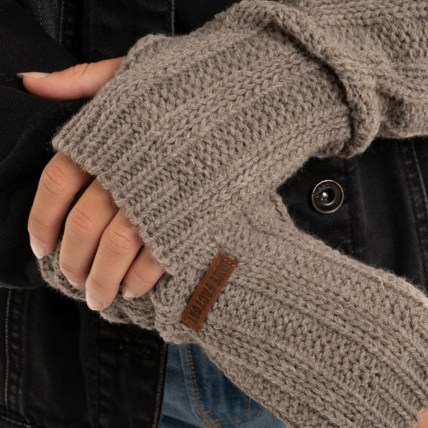 KNIT FACTORY Handstulpen NICA marron