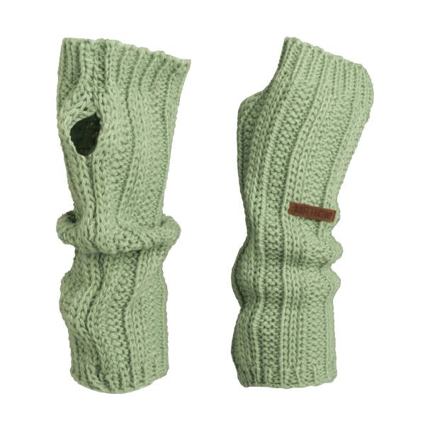 KNIT FACTORY Handstulpen NICA sage green
