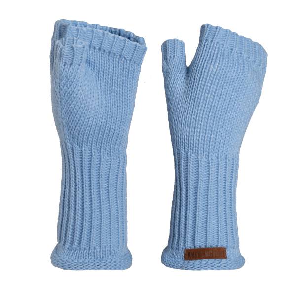 KNIT FACTORY Handstulpen CLEO crystal blue