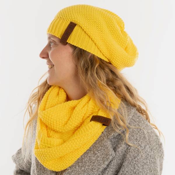 KNIT FACTORY Beanie COCO canario yellow