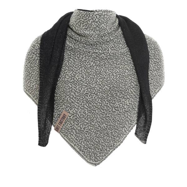 KNIT FACTORY Dreieckschal ELLA Ecru Schwarz