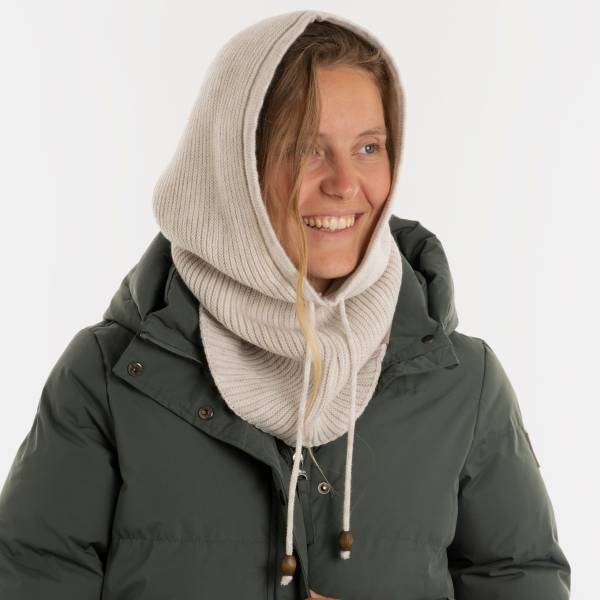 KNIT FACTORY Kapuzenschal EVY beige