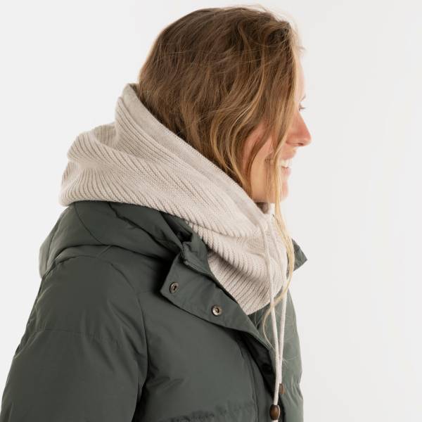 KNIT FACTORY Kapuzenschal EVY beige