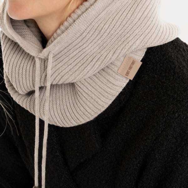 KNIT FACTORY Kapuzenschal EVY iced clay