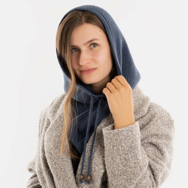 KNIT FACTORY Kapuzenschal EVY jeans