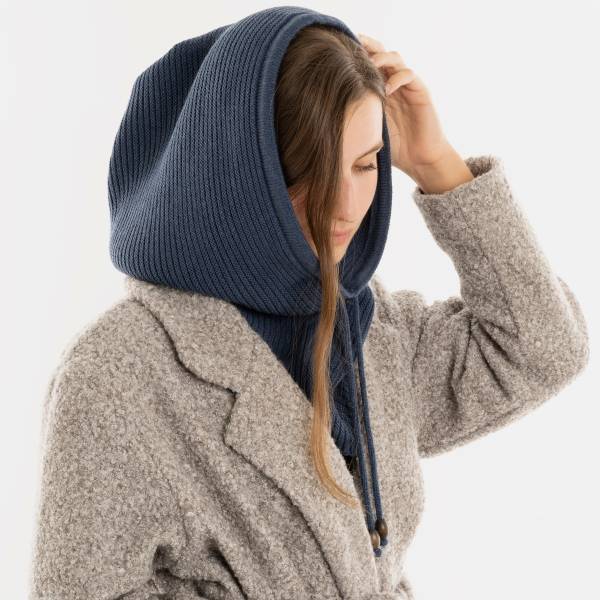 KNIT FACTORY Kapuzenschal EVY jeans