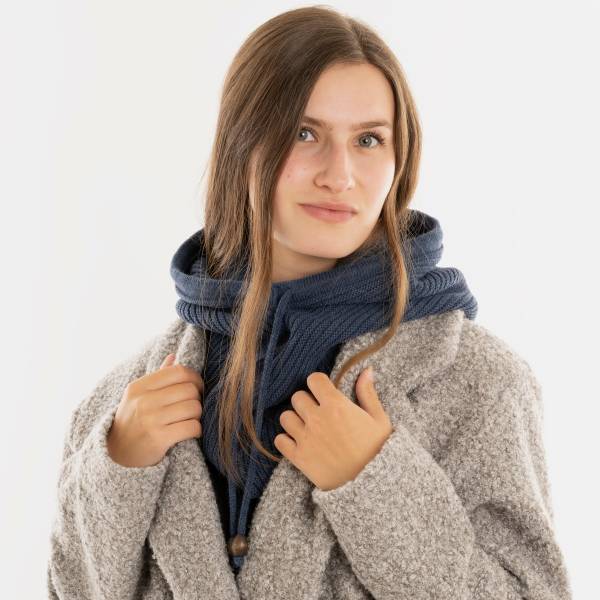 KNIT FACTORY Kapuzenschal EVY jeans