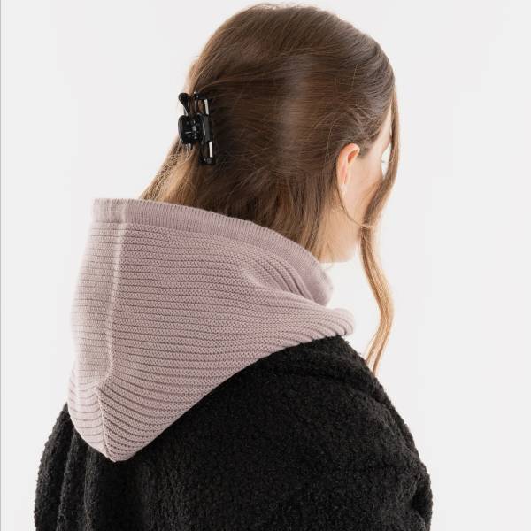 KNIT FACTORY Kapuzenschal EVY mauve