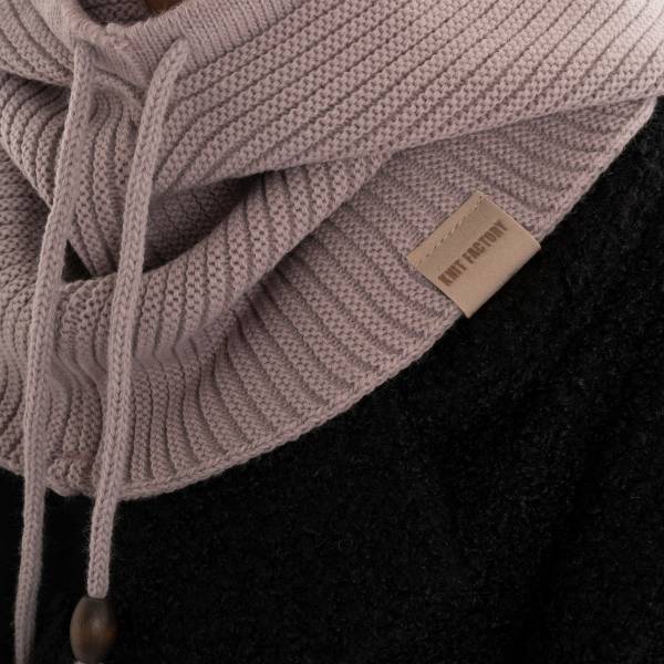 KNIT FACTORY Kapuzenschal EVY mauve