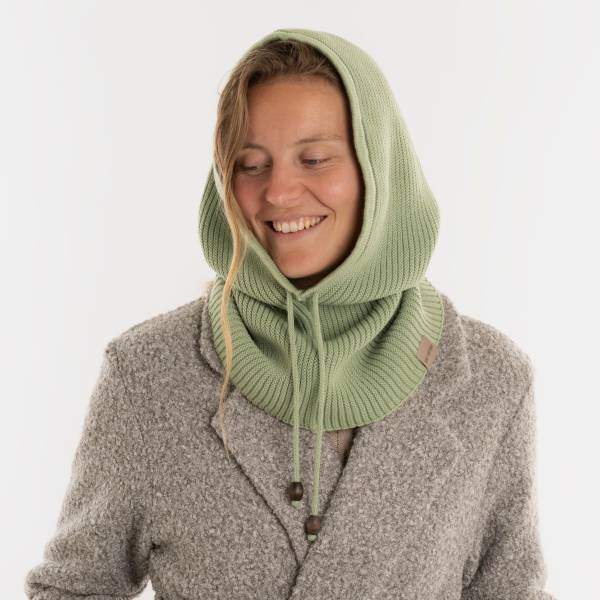 KNIT FACTORY Kapuzenschal EVY sage green