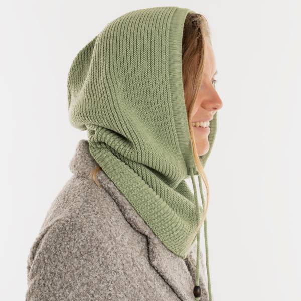 KNIT FACTORY Kapuzenschal EVY sage green