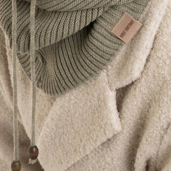 KNIT FACTORY Kapuzenschal EVY urban green