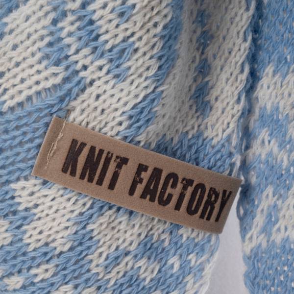 KNIT FACTORY Dreieckschal LEA beige crystal blue