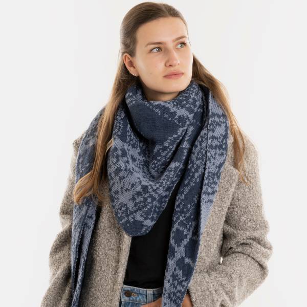 KNIT FACTORY Dreieckschal LEA jeans indigo