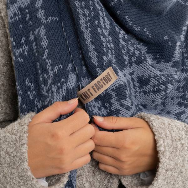 KNIT FACTORY Dreieckschal LEA jeans indigo