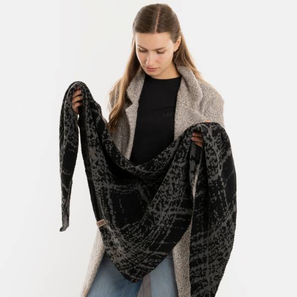 KNIT FACTORY Dreieckschal LEA schwarz anthrazit