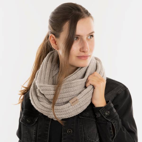 KNIT FACTORY Loop Schal NICA iced clay