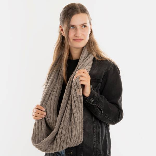 KNIT FACTORY Loop Schal NICA marron
