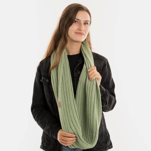 KNIT FACTORY Loop Schal NICA sage green