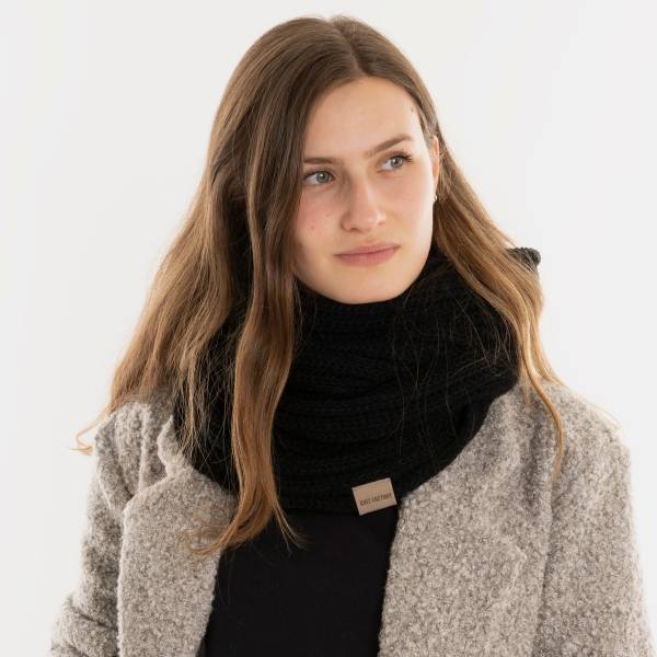 KNIT FACTORY Loop Schal NICA schwarz