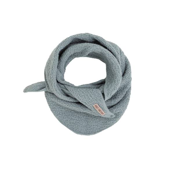 KNIT FACTORY Mini Dreiecksschal YUNA stone green