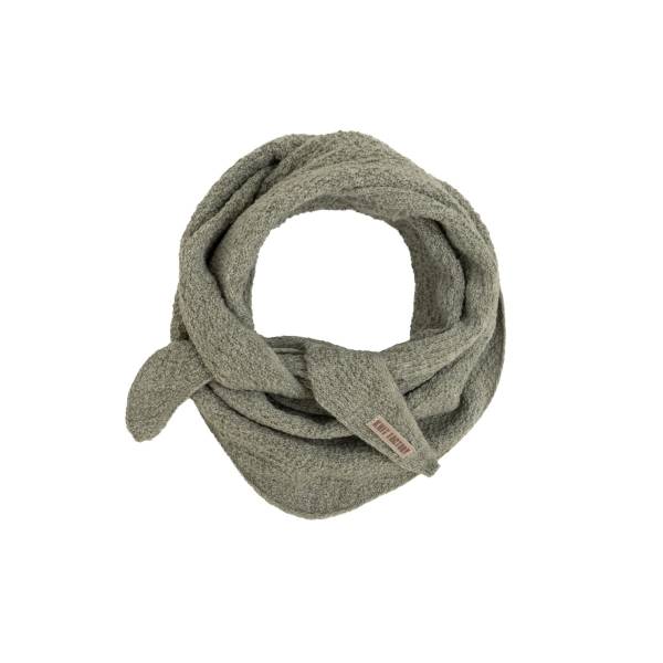 KNIT FACTORY Mini Dreiecksschal YUNA urban green