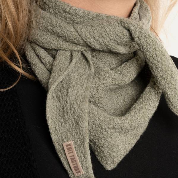 KNIT FACTORY Mini Dreiecksschal YUNA iced clay