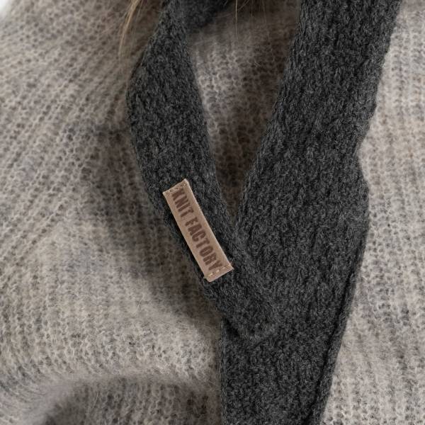 KNIT FACTORY Mini Schal SANA anthrazit