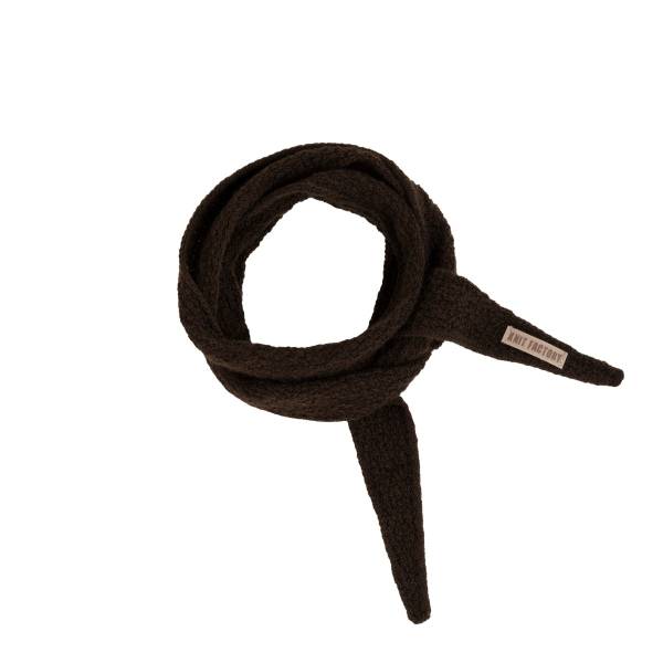 KNIT FACTORY Mini Schal SANA dunkelbraun