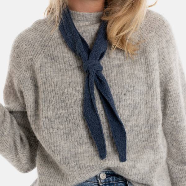 KNIT FACTORY Mini Schal SANA dunkelbraun