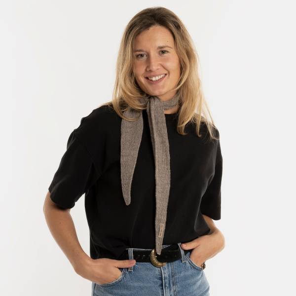 KNIT FACTORY Mini Schal SANA marron