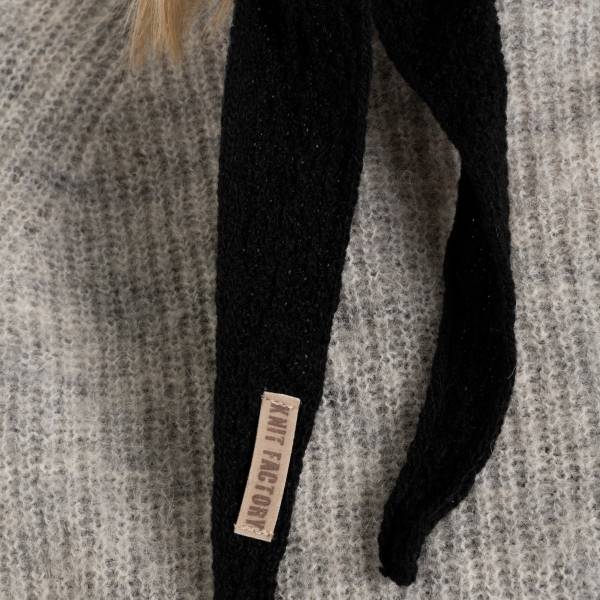 KNIT FACTORY Mini Schal SANA schwarz