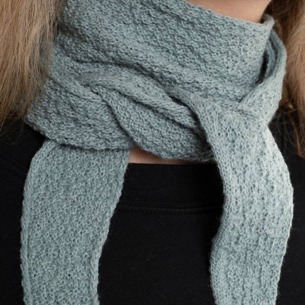 KNIT FACTORY Mini Schal SANA stone green
