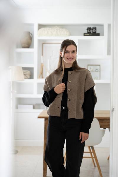 KNIT FACTORY Weste Spencer LOU urban green