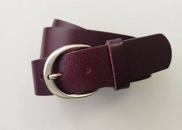 LUCA KAYZ Komplettgürtel CALVADOS purple Schließe silber 4 cm