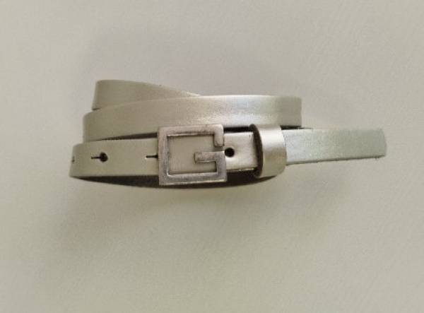 LUCA KAYZ Komplettgürtel GIGI silver Schließe silber 1,5 cm