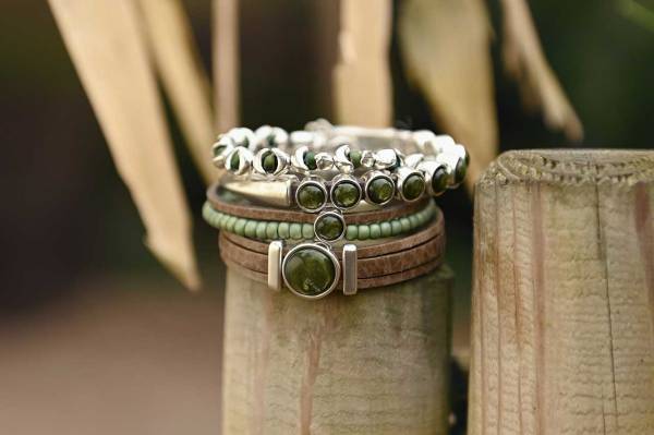 QOSS Armband NAOMI vintage schwarz saphirblau