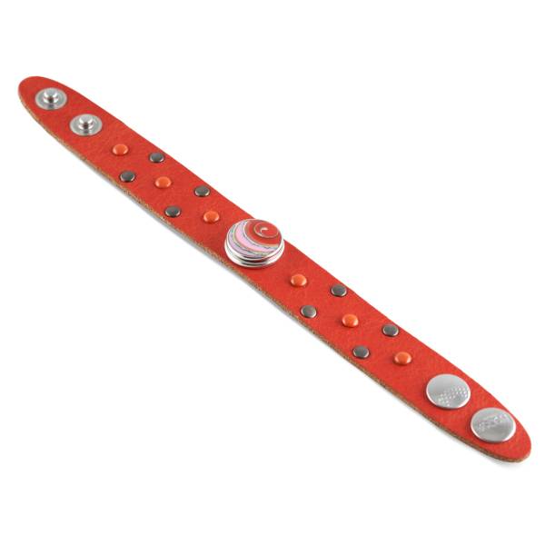 NOOSA Amsterdam ORIGINAL Armband STUDDED TANGERINE - ohne Chunk