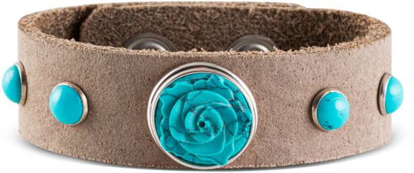 NOOSA Amsterdam ORIGINAL Armband TURQUOISE STUDS taupe